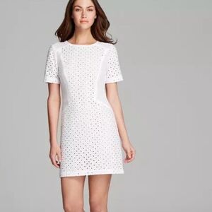 Trina Turk Marquis Circle Eyelet Dress in White - Size 4